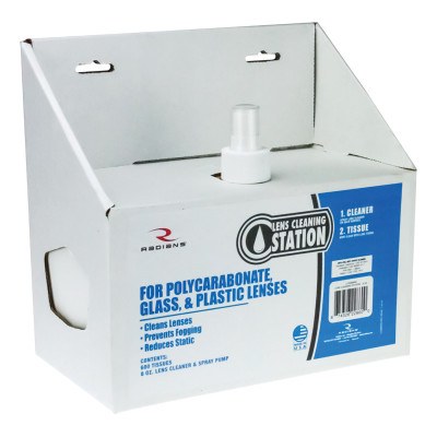 Radians Small Lens Cleaning Station with 8 oz Solution & 600 Tissues - LCS080600 - Each