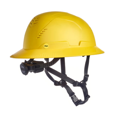 MSA V-Gard H2 Full Brim - Type II Class C - Mips - Safety Helmet - Vented - Yellow - 10250607