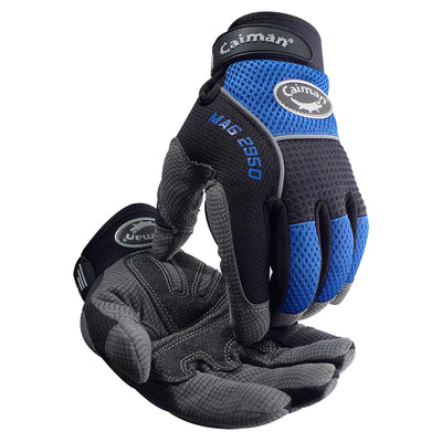 Caiman MAG Multi-Activity Glove w/Padded Synthetic Leather Palm & Blue AirMesh Back - 6/PR - 2950-Caiman