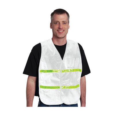 PIP Hi-Vis Apparel Non-ANSI Incident Comm& Vest - 100% Polyester - White - 1/EA - 300-1511