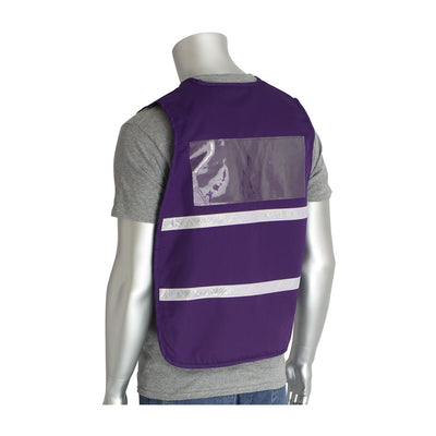 PIP Hi-Vis Apparel Non-ANSI Incident Comm& Vest - Cotton/Polyester Blend - Purple - 1/EA - 300-2501