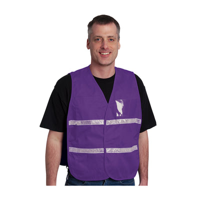 PIP Hi-Vis Apparel Non-ANSI Incident Comm& Vest - Cotton/Polyester Blend - Purple - 1/EA - 300-2501