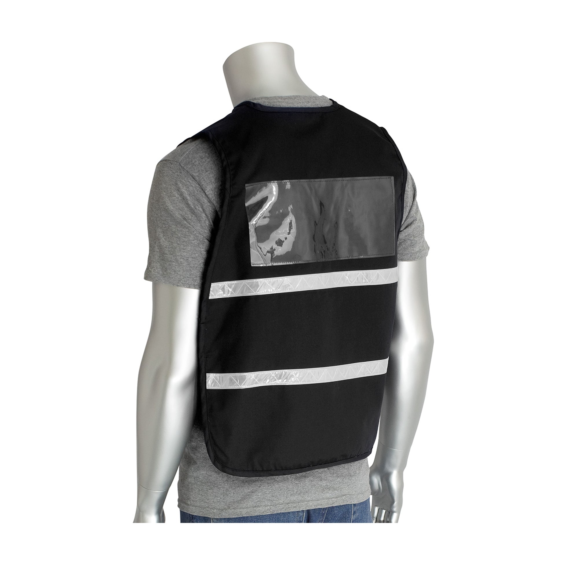 PIP Hi-Vis Apparel Non-ANSI Incident Comm& Vest - Cotton/Polyester Blend - Black - 1/EA - 300-2502
