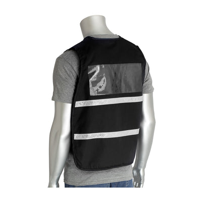 PIP Hi-Vis Apparel Non-ANSI Incident Comm& Vest - Cotton/Polyester Blend - Black - 1/EA - 300-2502
