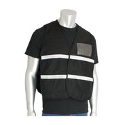 PIP Hi-Vis Apparel Non-ANSI Incident Comm& Vest - 100% Polyester - Black - 1/EA - 300-1502