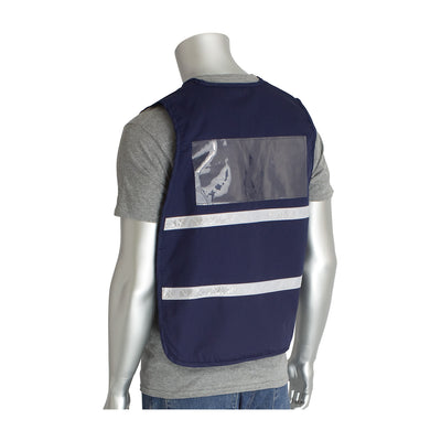 PIP Hi-Vis Apparel Non-ANSI Incident Comm& Vest - Cotton/Polyester Blend - Blue - 1/EA - 300-2503
