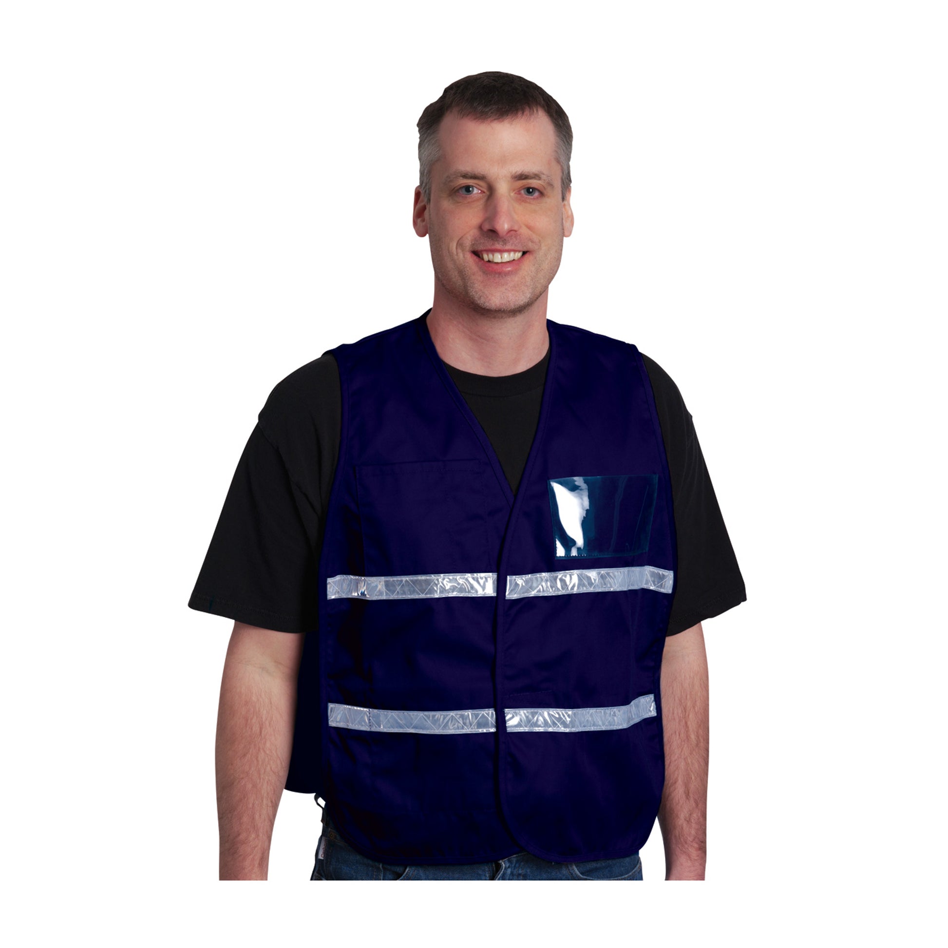 PIP Hi-Vis Apparel Non-ANSI Incident Comm& Vest - Cotton/Polyester Blend - Blue - 1/EA - 300-2503