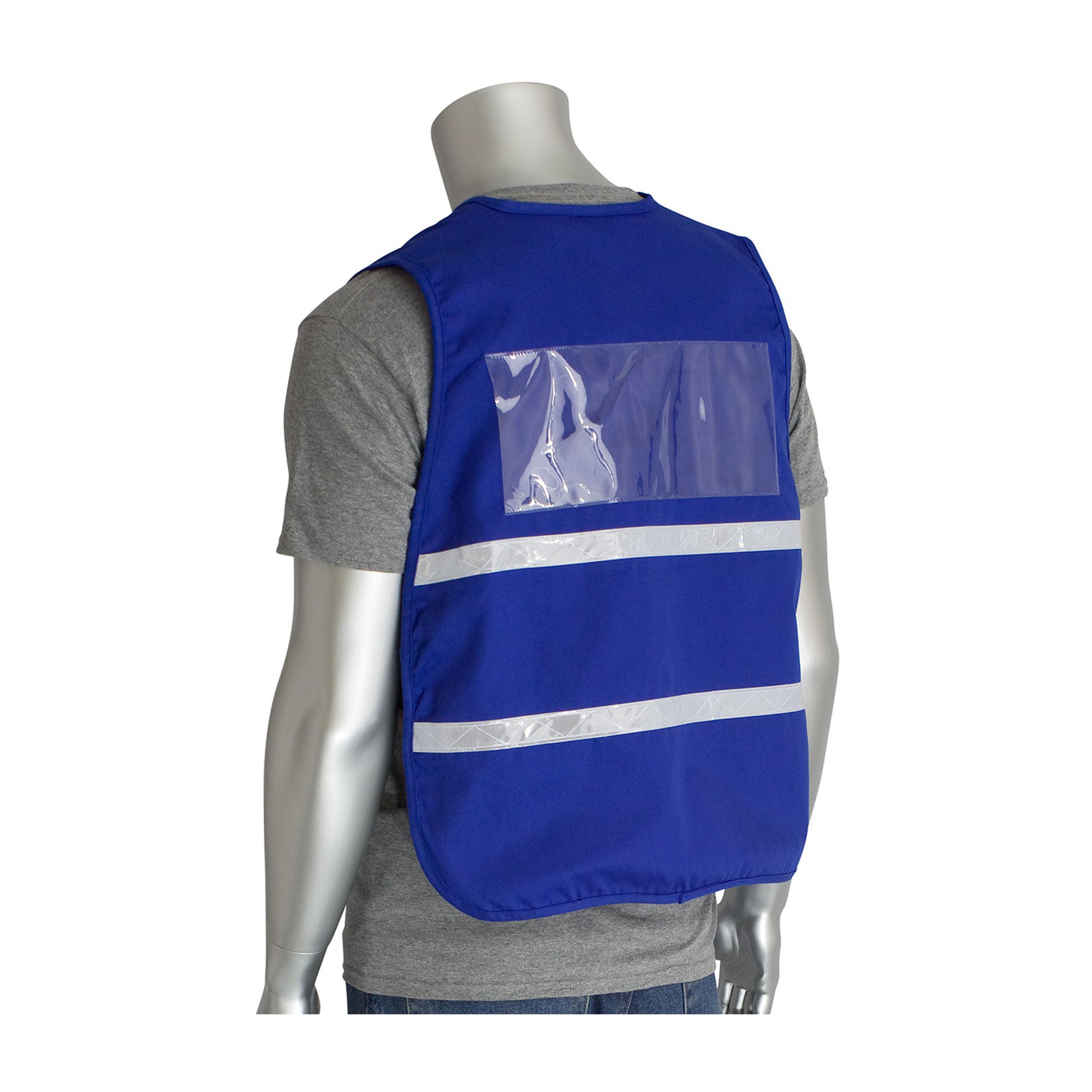 PIP Hi-Vis Apparel Non-ANSI Incident Comm& Vest - 100% Polyester - Blue - 1/EA - 300-1504