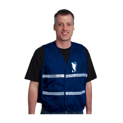 PIP Hi-Vis Apparel Non-ANSI Incident Comm& Vest - Cotton/Polyester Blend - Blue - 1/EA - 300-2504