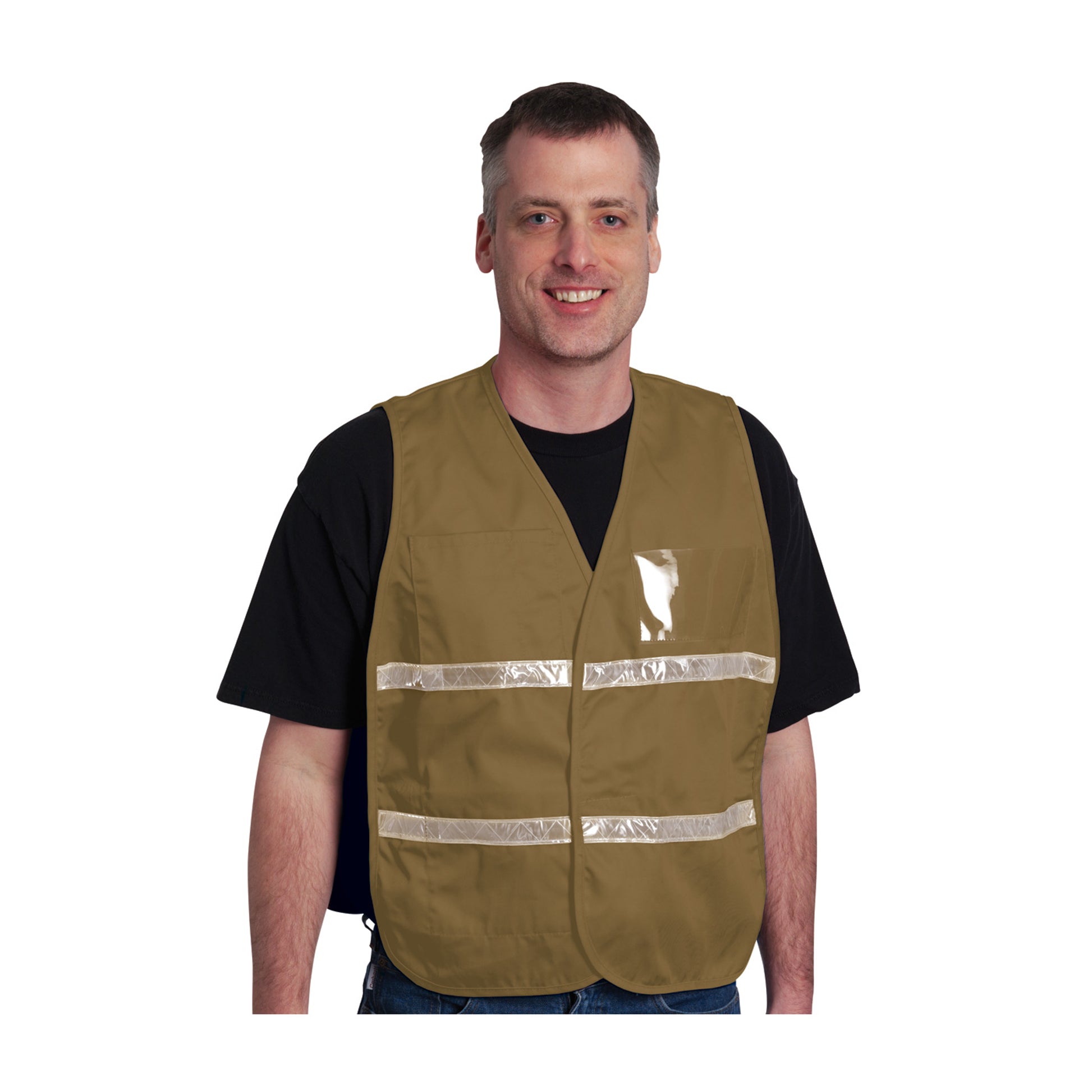 PIP Hi-Vis Apparel Non-ANSI Incident Comm& Vest - Cotton/Polyester Blend - Tan - 1/EA - 300-2506