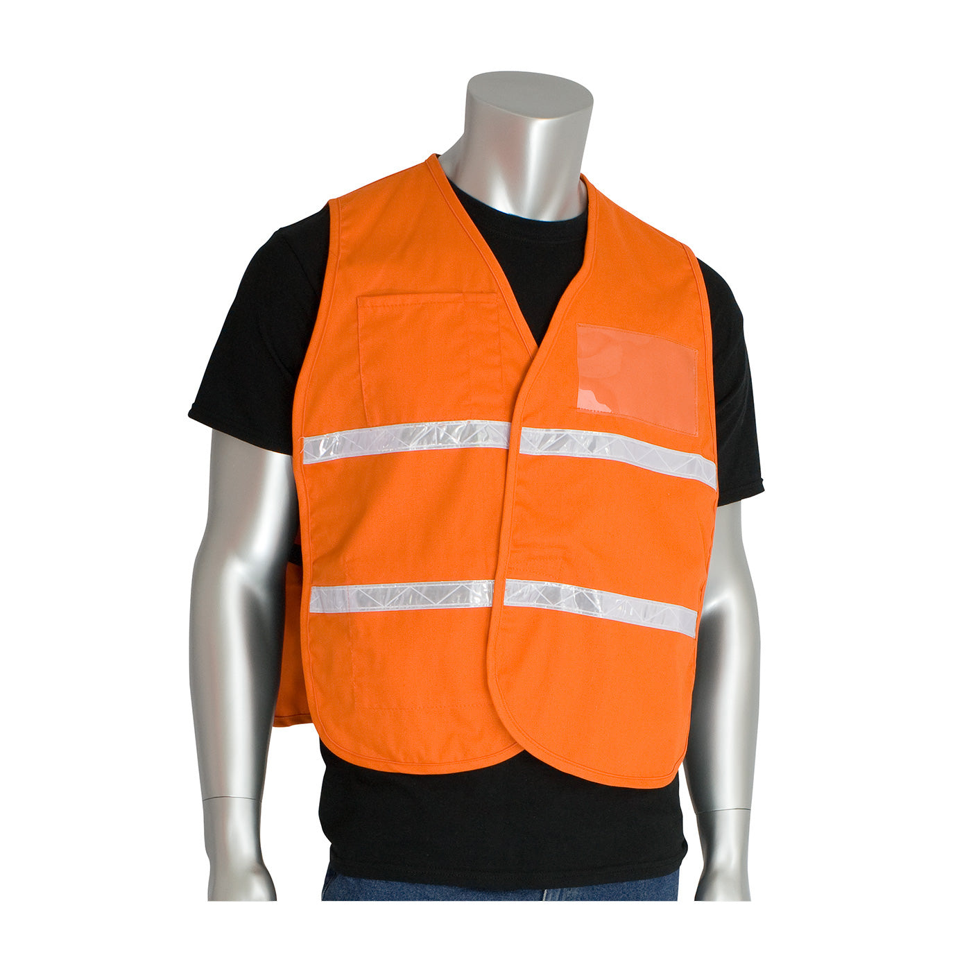 PIP Hi-Vis Apparel Non-ANSI Incident Comm& Vest - Cotton/Polyester Blend - Orange - 1/EA - 300-2507