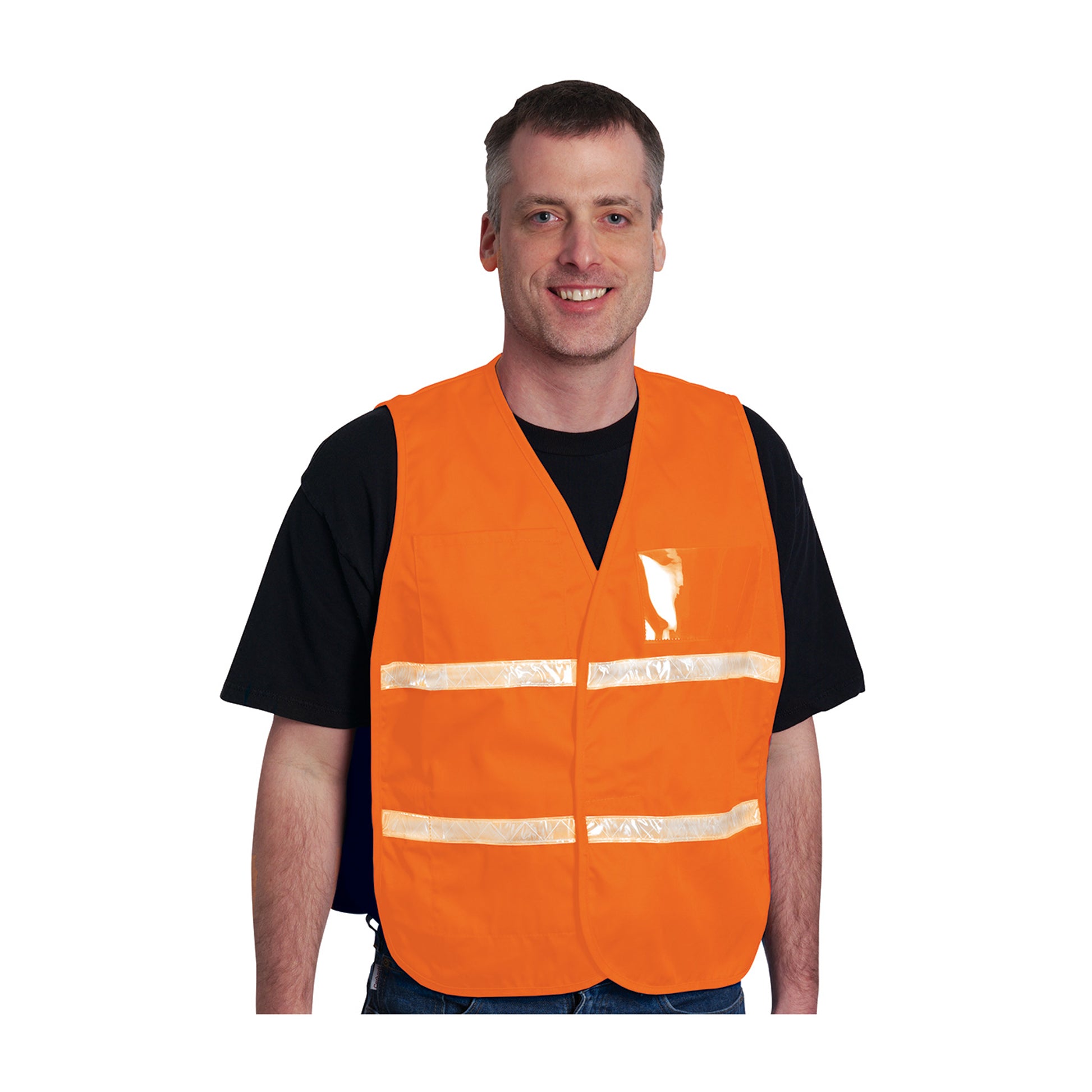 PIP Hi-Vis Apparel Non-ANSI Incident Comm& Vest - 100% Polyester - Orange - 1/EA - 300-1507