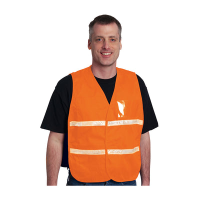PIP Hi-Vis Apparel Non-ANSI Incident Comm& Vest - 100% Polyester - Orange - 1/EA - 300-1507