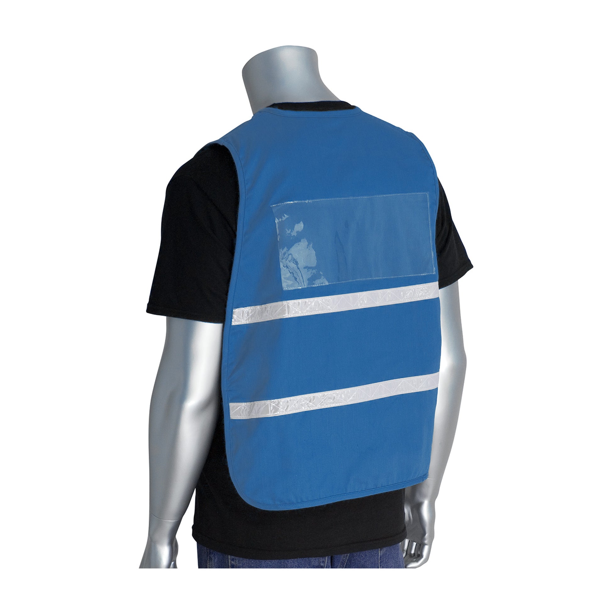PIP Hi-Vis Apparel Non-ANSI Incident Comm& Vest - Cotton/Polyester Blend - Light Blue - 1/EA - 300-2509