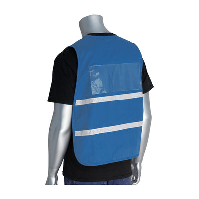 PIP Hi-Vis Apparel Non-ANSI Incident Comm& Vest - Cotton/Polyester Blend - Light Blue - 1/EA - 300-2509