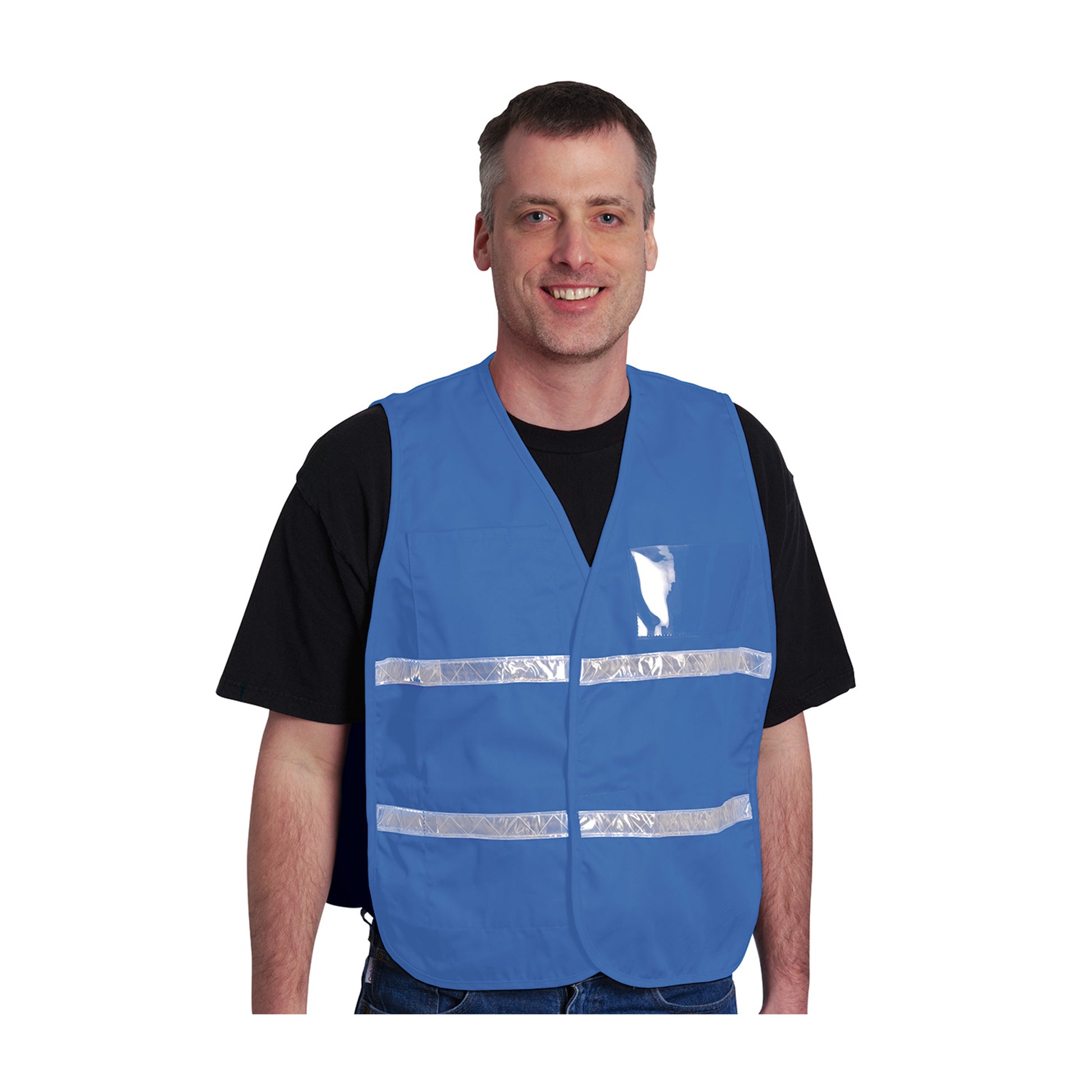 PIP Hi-Vis Apparel Non-ANSI Incident Comm& Vest - Cotton/Polyester Blend - Light Blue - 1/EA - 300-2509