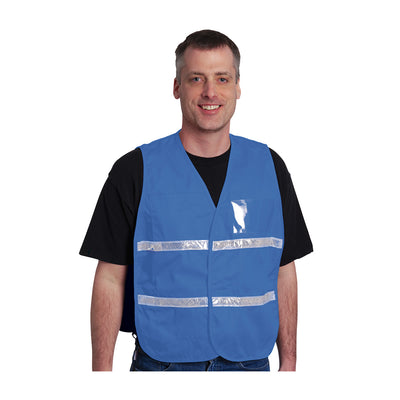PIP Hi-Vis Apparel Non-ANSI Incident Comm& Vest - Cotton/Polyester Blend - Light Blue - 1/EA - 300-2509