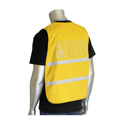 PIP Hi-Vis Apparel Non-ANSI Incident Comm& Vest - 100% Polyester - Yellow - 1/EA - 300-1510