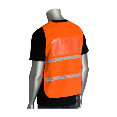 PIP Hi-Vis Apparel Non-ANSI Incident Comm& Vest - Solid Polyester - Orange - 1/EA - 300-2512