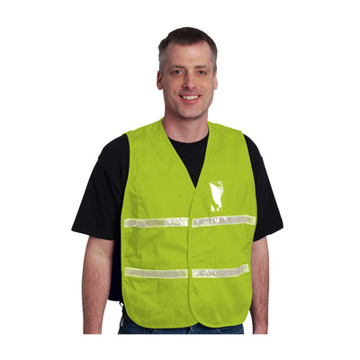 PIP Hi-Vis Apparel Non-ANSI Incident Comm& Vest - Solid Polyester - Yellow - 1/EA - 300-2513