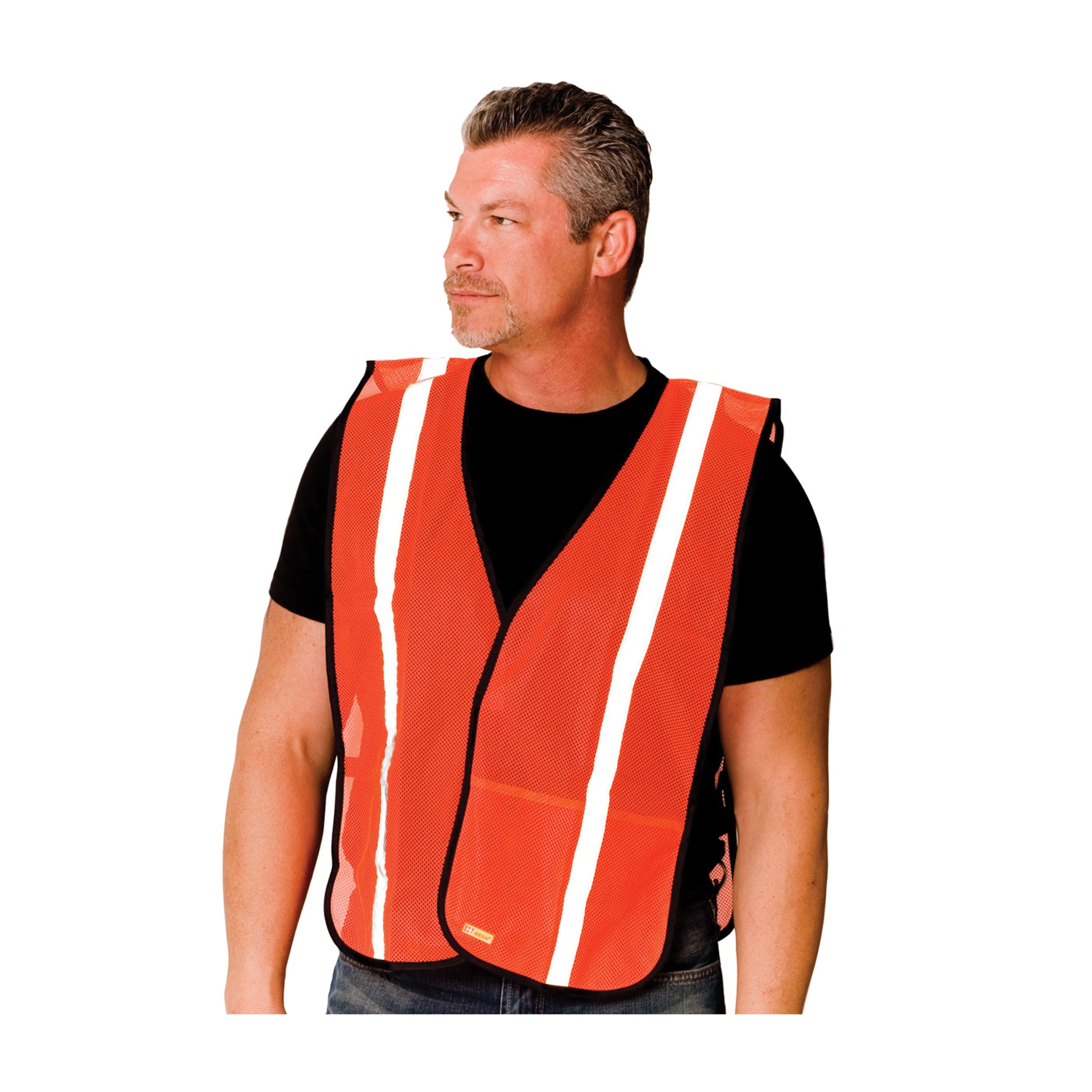 PIP Hi-Vis Apparel Non-ANSI One Pocket Mesh Safety Vest - Orange - 5/EA - 300-EVOR-E