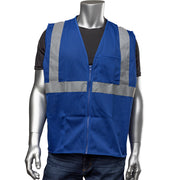 PIP Hi-Vis Apparel Non-ANSI Enhanced Visibility Mesh Vest - Blue - 1/EA - 301-0702Z