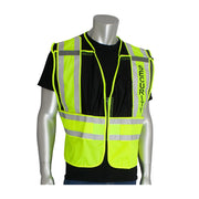 PIP Hi-Vis Apparel ANSI Type P Class 2 Public Safety Vest - SECURITY Logo - Black - 1/EA - 302-PSV-BLK