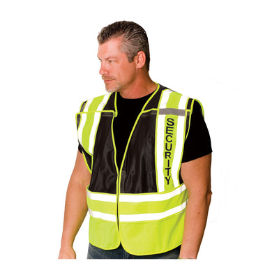 PIP Hi-Vis Apparel ANSI Type P Class 2 Public Safety Vest - SECURITY Logo - Black - 1/EA - 302-PSV-BLK
