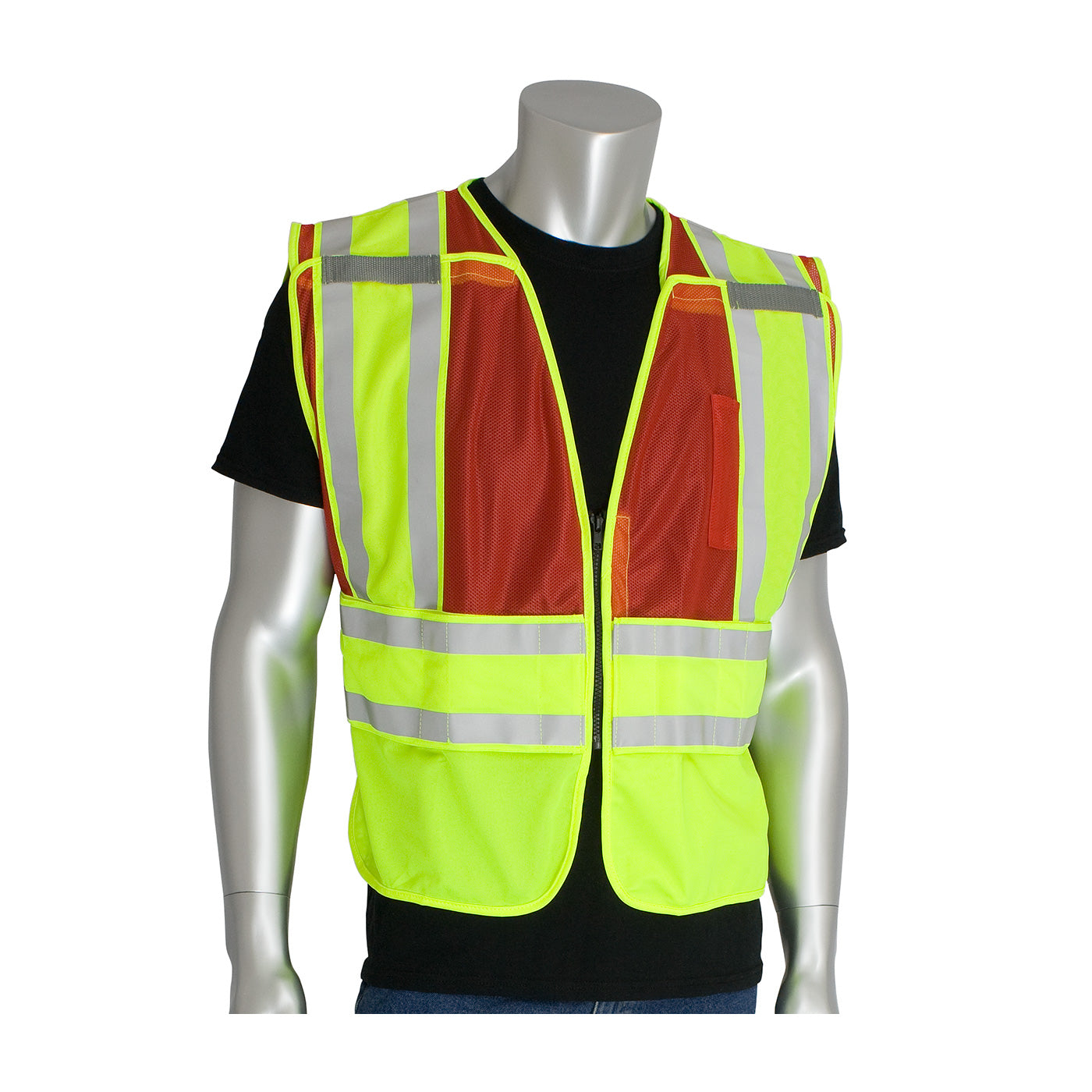 PIP Hi-Vis Apparel ANSI Type P Class 2 Public Safety Vest - Red - 1/EA - 302-PSV-RED-NL