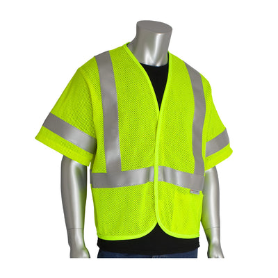 PIP FR Clothing ANSI Type R Class 3 AR/FR Mesh Vest - Hi-Vis Yellow - 1/EA - 305-3100
