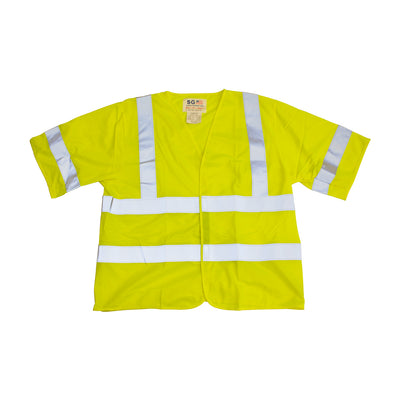 PIP Hi-Vis Apparel ANSI Type R Class 3 FR Treated Solid Vest - Yellow - 1/EA - 305-HSSVFR