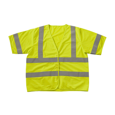 PIP Hi-Vis Apparel ANSI Type R Class 3 FR Treated Solid Vest - Yellow - 1/EA - 305-HSSVFR