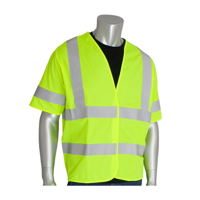 PIP Hi-Vis Apparel ANSI Type R Class 3 FR Treated Solid Vest - Yellow - 1/EA - 305-HSSVFR