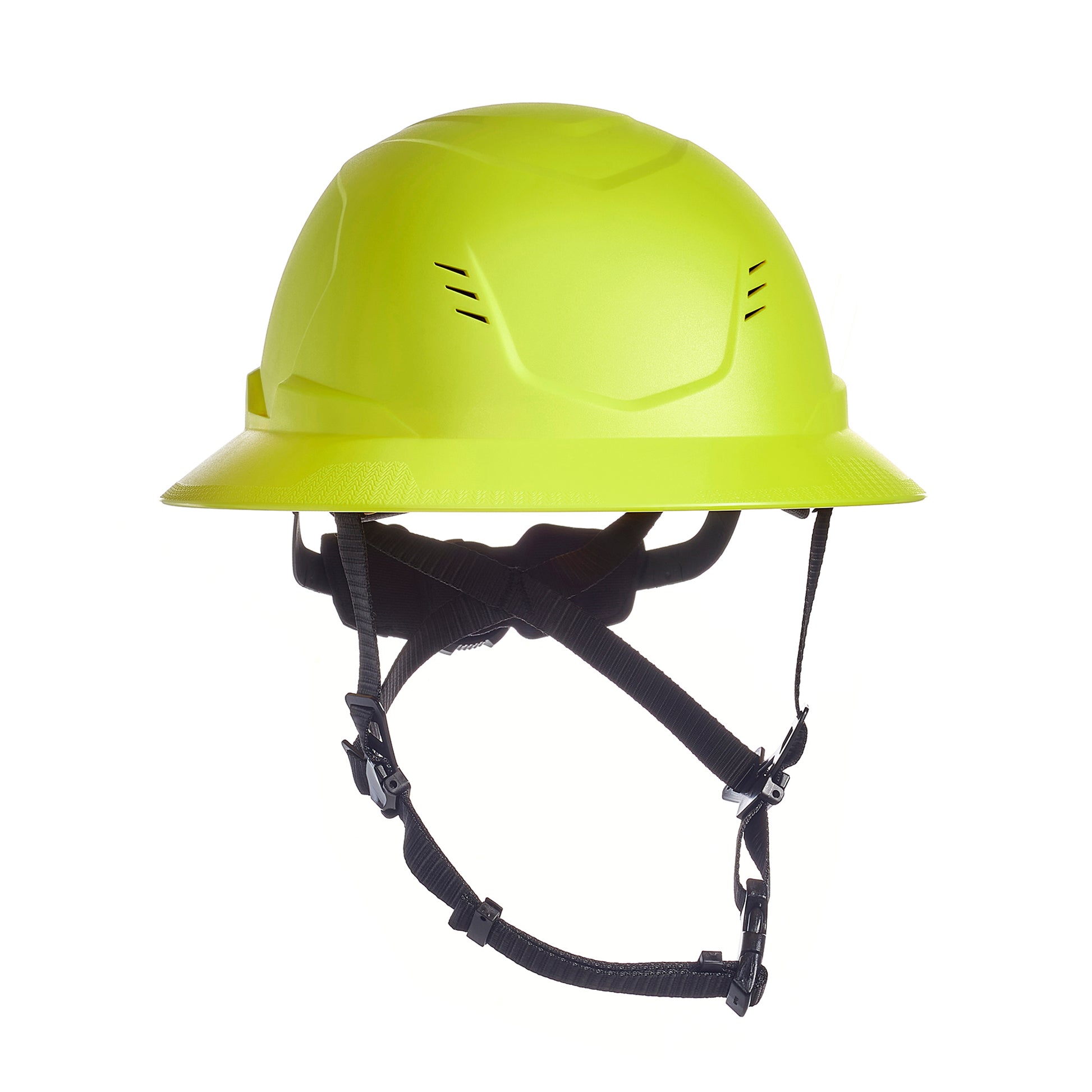 MSA V-Gard H2 Full Brim - Type II Class C Safety Helmet - Vented - Hi-Viz Yellow - 10250590