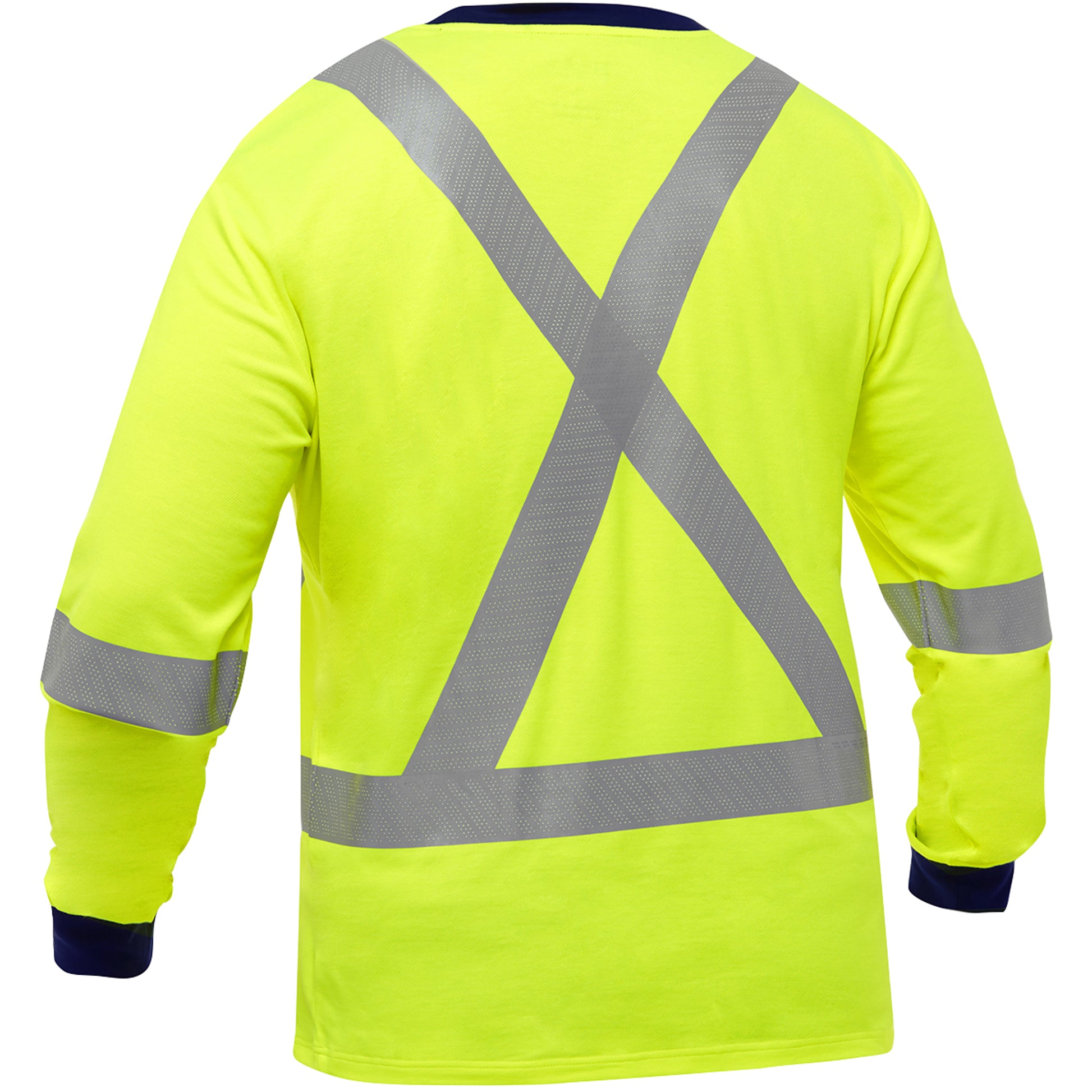 Bisley ANSI Type R Class 3 & CSA Z96 X-Back Long Sleeve Shirt - Hi-Vis Yellow - 1/EA - 313M6118X