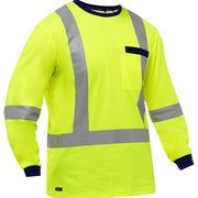 Bisley ANSI Type R Class 3 & CSA Z96 X-Back Long Sleeve Shirt - Hi-Vis Yellow - 1/EA - 313M6118X