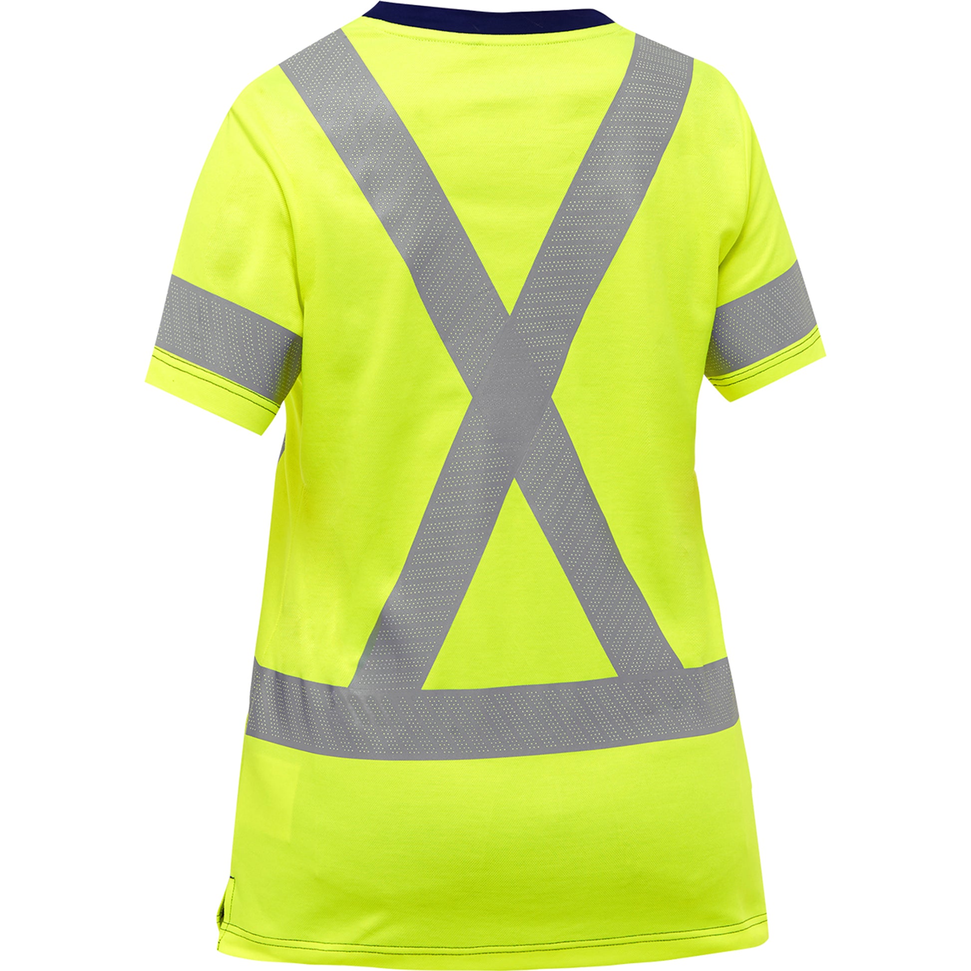 Bisley ANSI Type R Class 2 Women's X-Back Short Sleeve Shirt - Hi-Vis Yellow - 1/EA - 313W1118X