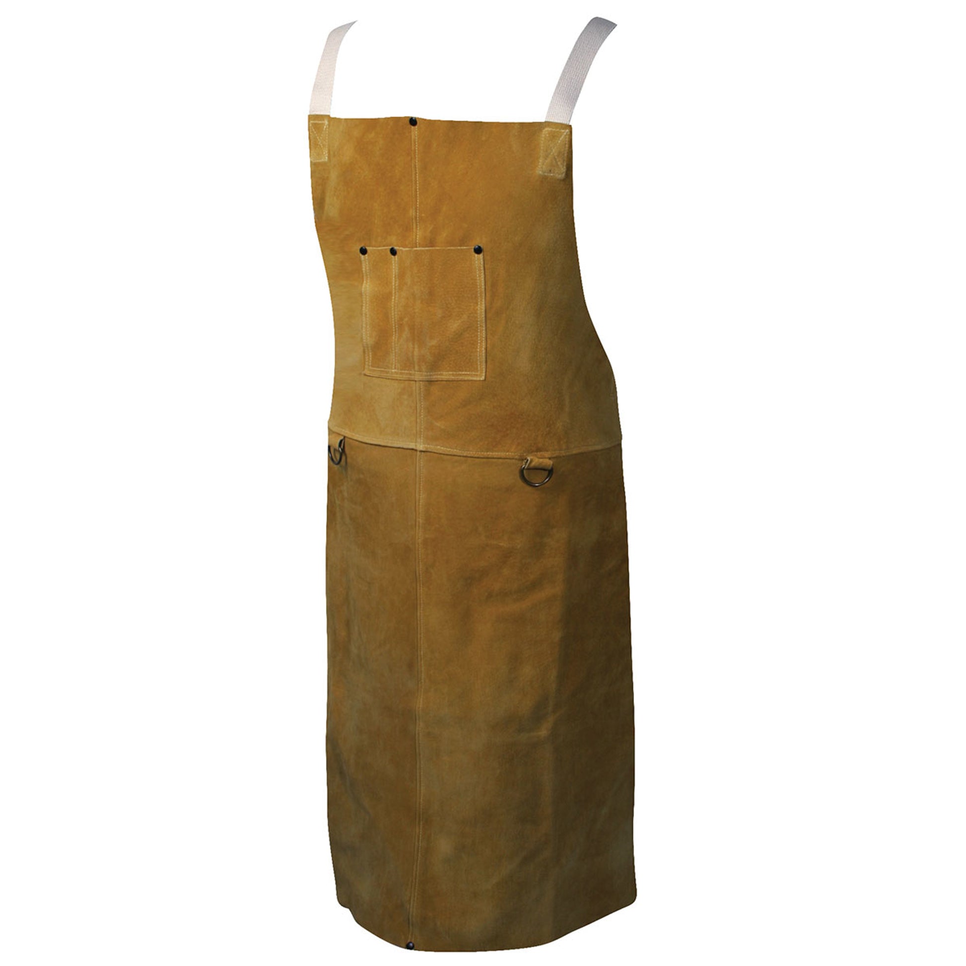 Caiman FR Clothing-Welding 42" Boarhide Bib Apron - Brown - 1/EA - 394-PIP-3142