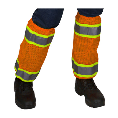 PIP Hi-Vis Apparel ANSI 107 Class E Two-Tone Gaiters - Orange - 1/PR - 319-GT2