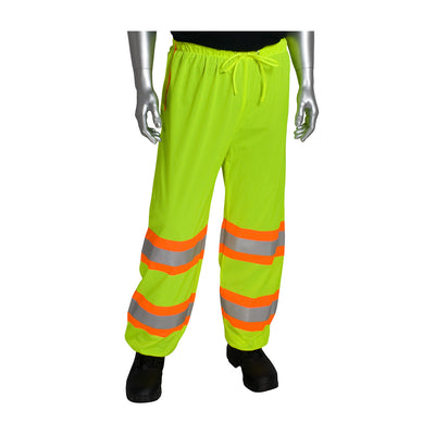 PIP Hi-Vis Apparel ANSI 107 Class E Two-Tone Mesh Pant - Yellow - 1/EA - 319-MTP