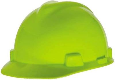 MSA VGard HiViz Lime Green w/ Fas-Trac III Ratchet Suspension - 815565