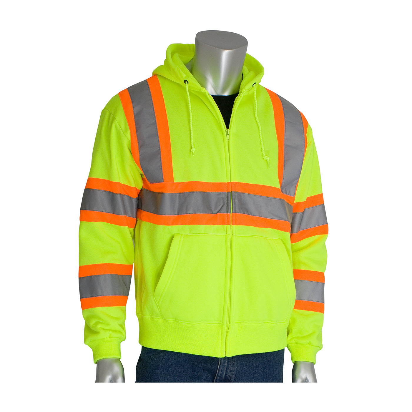 PIP Hi-Vis Cold Gear ANSI Type R Class 3 Two-Tone Hoodie - Yellow - 1/EA - 323-HSSP