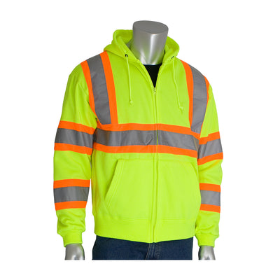 PIP Hi-Vis Cold Gear ANSI Type R Class 3 Two-Tone Hoodie - Yellow - 1/EA - 323-HSSP