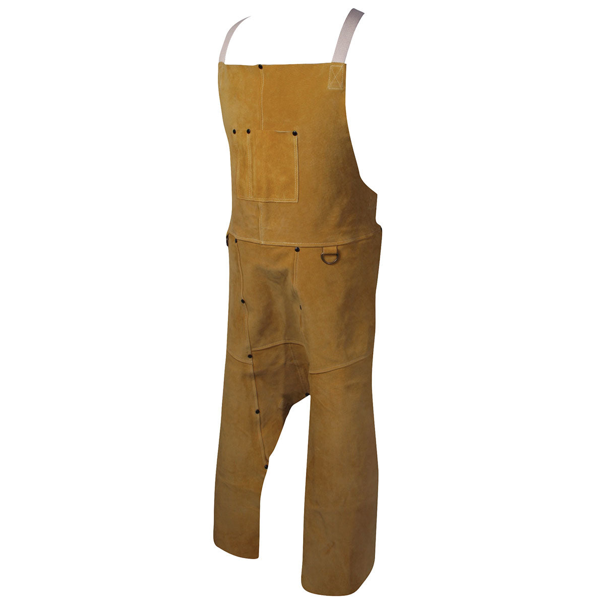 Caiman FR Clothing-Welding 48" Boarhide Split Leg Bib Apron - Brown - 1/EA - 394-PIP-3248