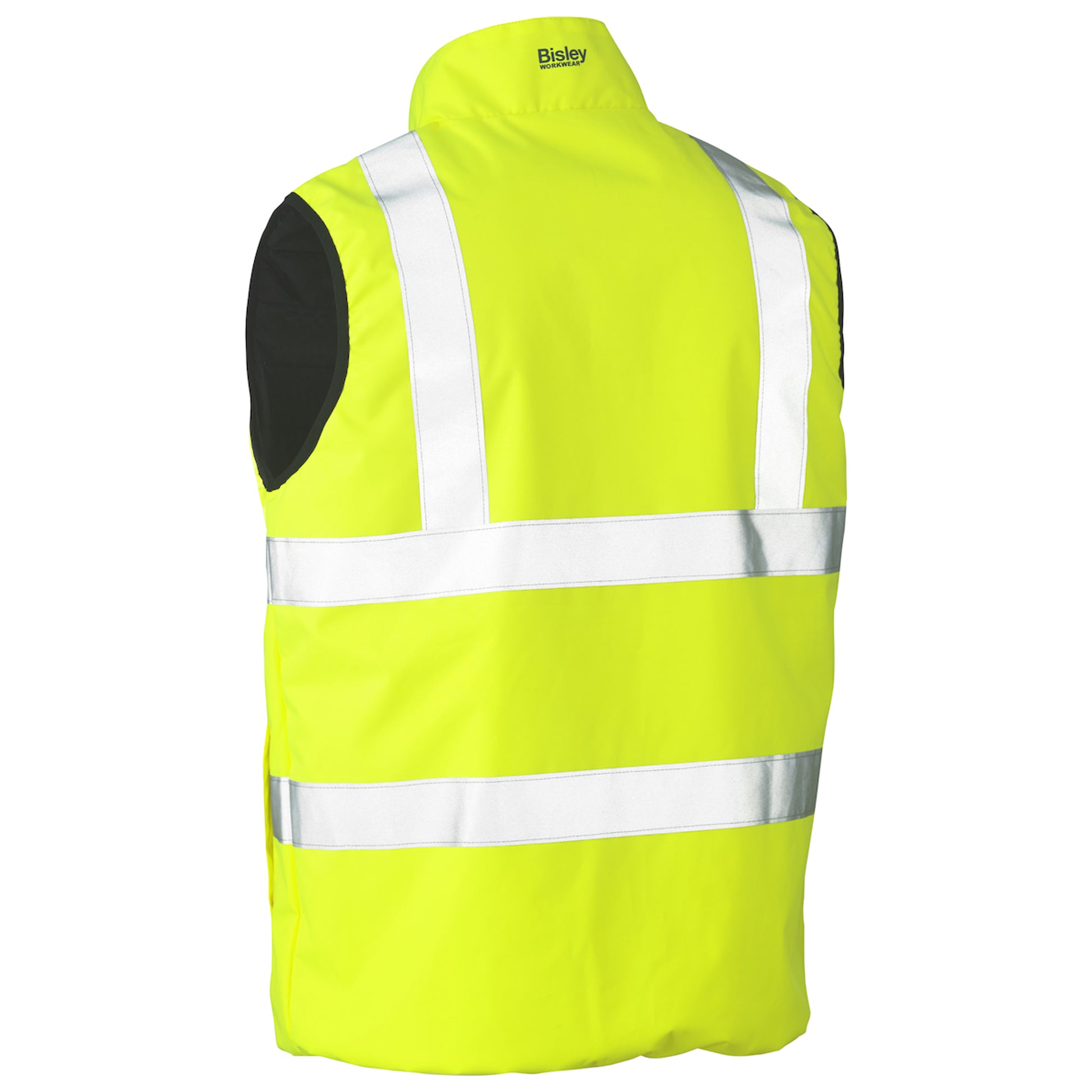 Bisley Hi-Vis Cold Gear ANSI Type R Class 2 Reversible Puffer Vest - Yellow - 1/EA - 332M0330H