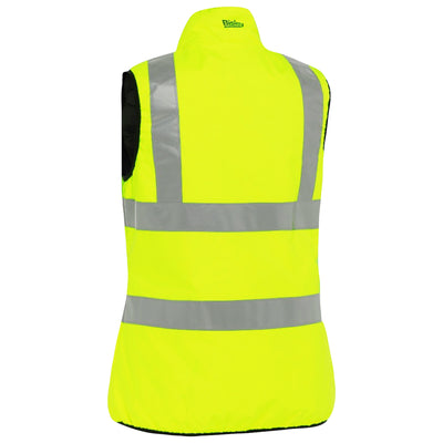 Bisley ANSI Type R Class 2 Women's Contoured Reversible Puffer Vest - Hi-Vis Yellow - 1/EA - 332W0330H