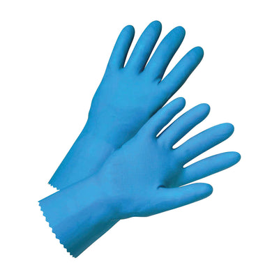 PIP Unsupported Latex Flock Lined w/Raised Diamond Grip - 18 Mil - Blue - 1/DZ - 33313