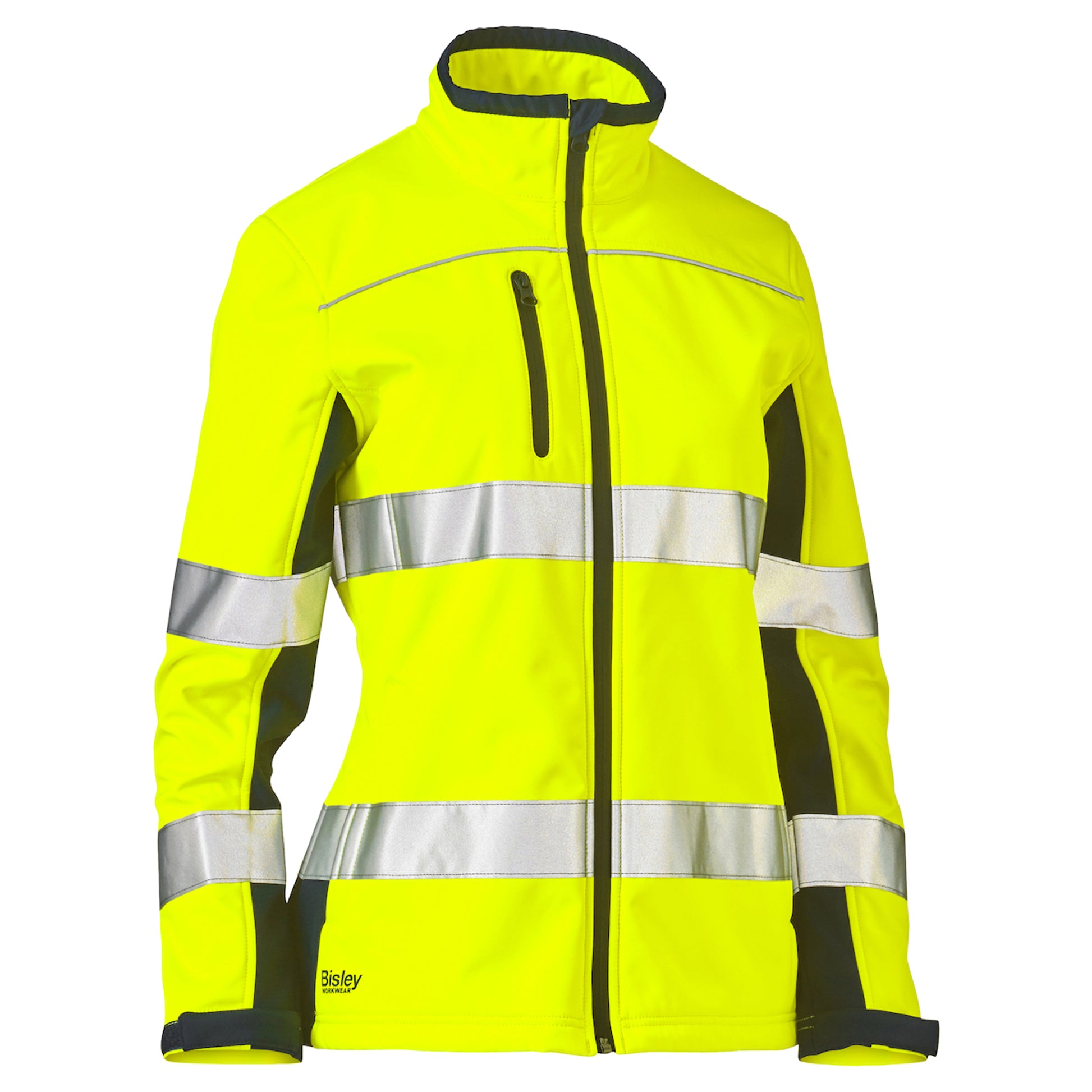 Bisley ANSI Type R Class 2 Women's Contoured Softshell Jacket - Hi-Vis Yellow - 1/EA - 333W6059T