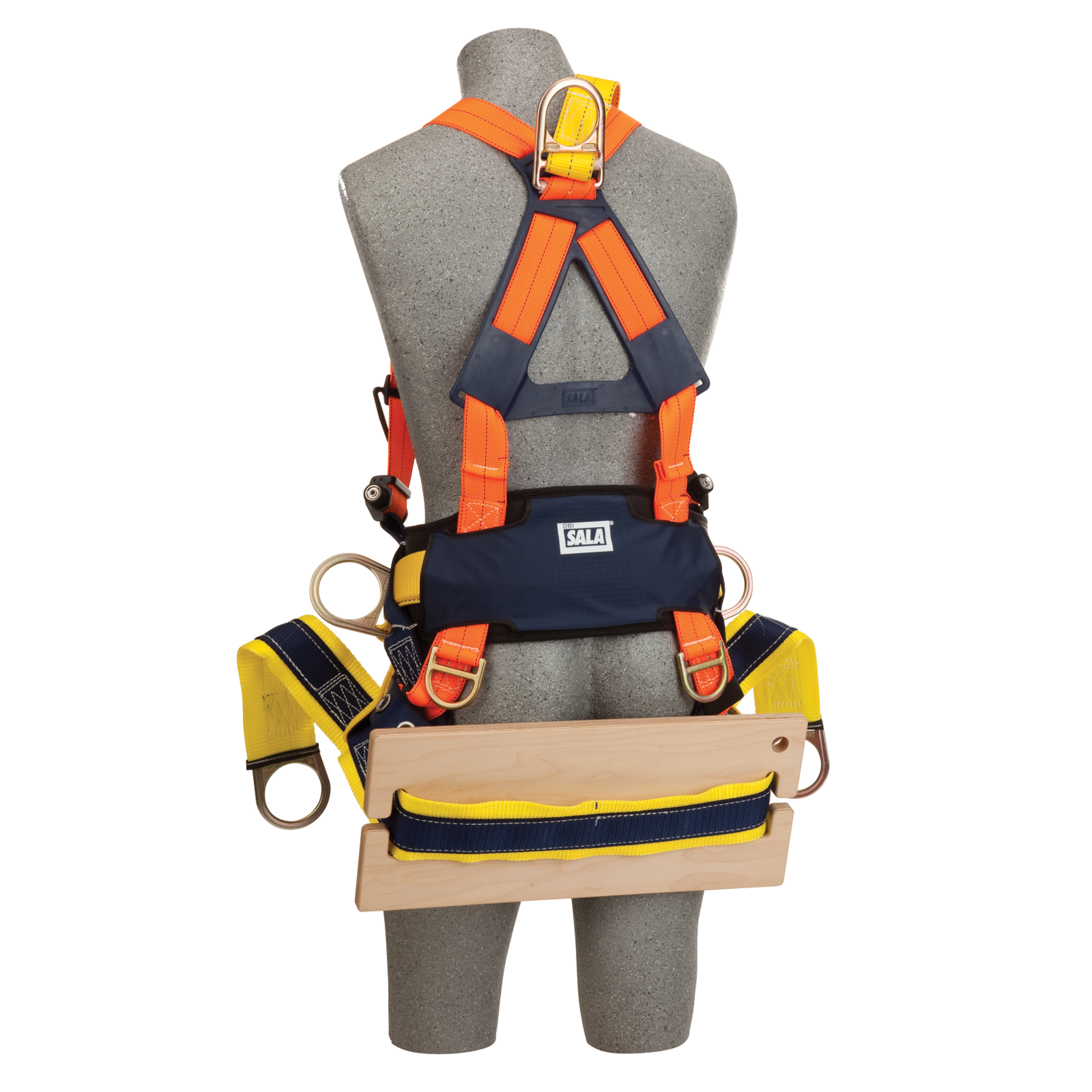 3M DBI-SALA Delta Oil and Gas Climbing/Positioning/Suspension Safety Harness with Board Seat - Hi-Vis Orange - X-Large - 1108128