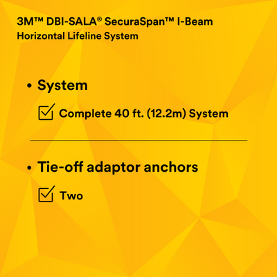 3M DBI-SALA Sayfline 40 ft. Synthetic Horizontal Lifeline System - 7600504
